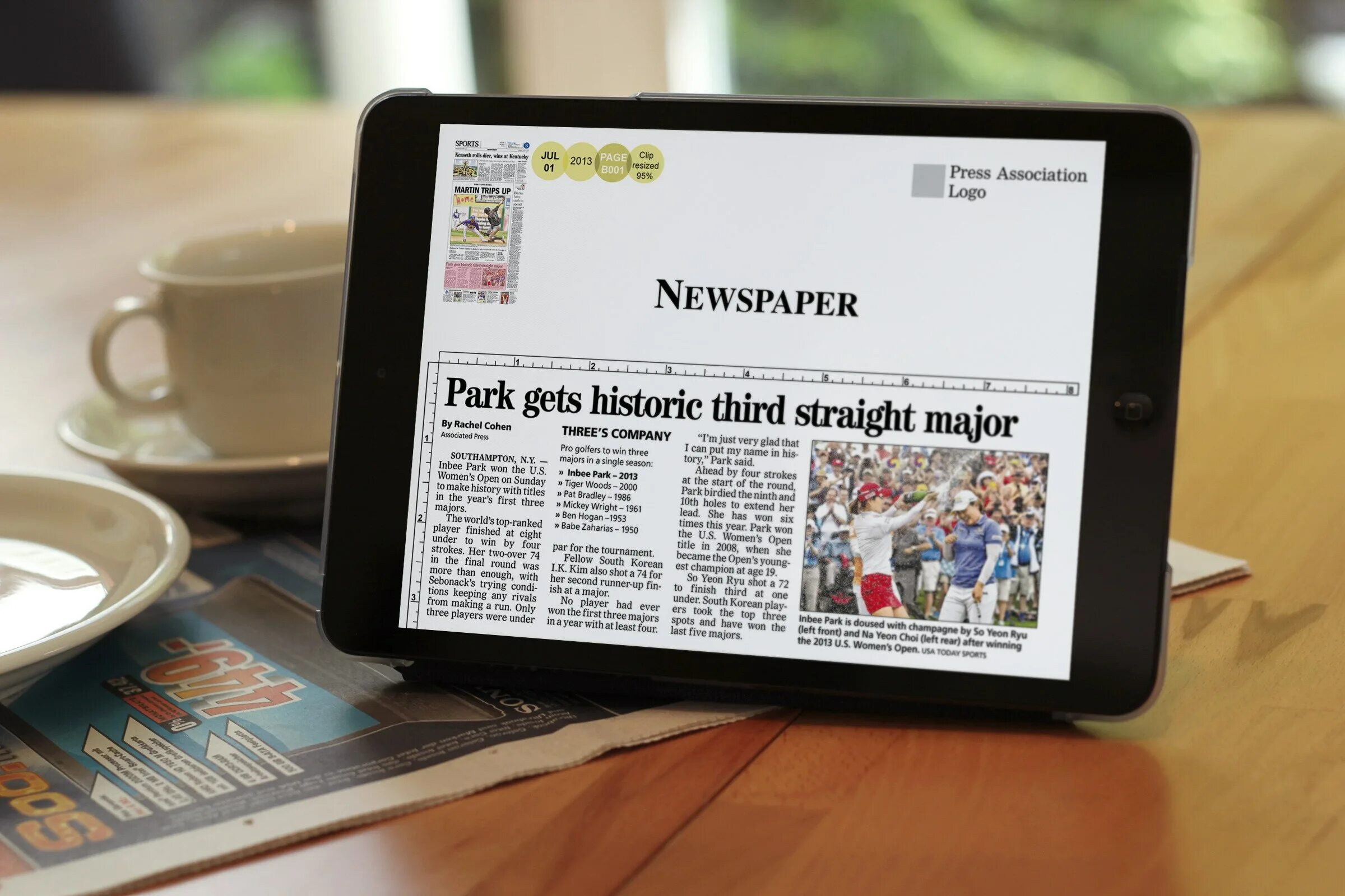 Digital newspaper.