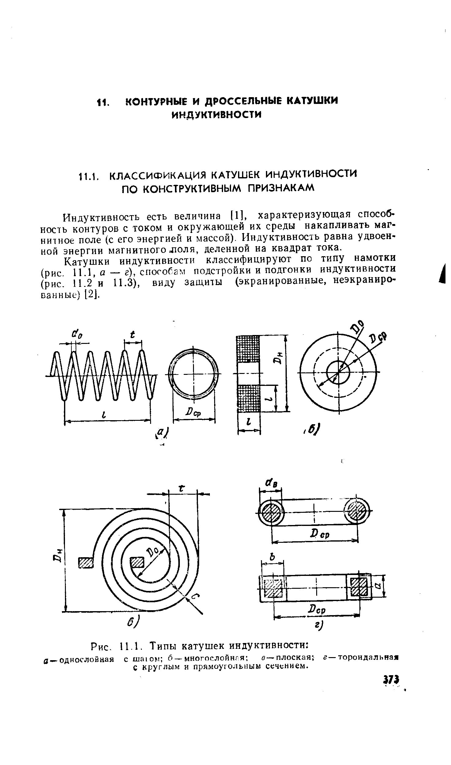 Виды катушек индуктивности. Многослойная намотка катушки индуктивности. Чертеж катушки индуктивности однослойной. Конструкции катушек индуктивности с различным типом намотки. Индуктивность многослойной катушки с шагом намотки.