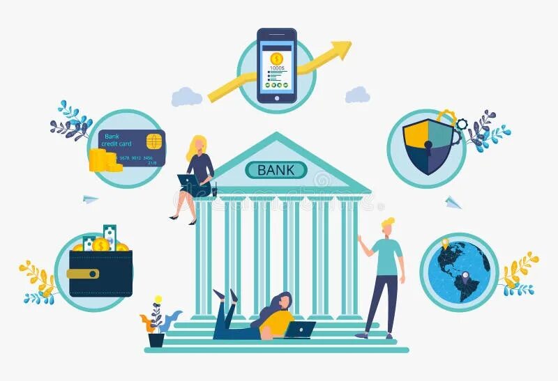 Banking operations. Финансовые операции иллюстрации. bank operations. иллюстрация на тему кредитные операции. рисунок на тему справедливые цифровые финансовые услуги.