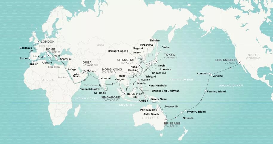 Города порты азии. Маршрут круиза. Кругосветное путешествие на лайнере маршрут. Кругосветное путешествие на круизном лайнере путь. Карта кругосветного путешествия.