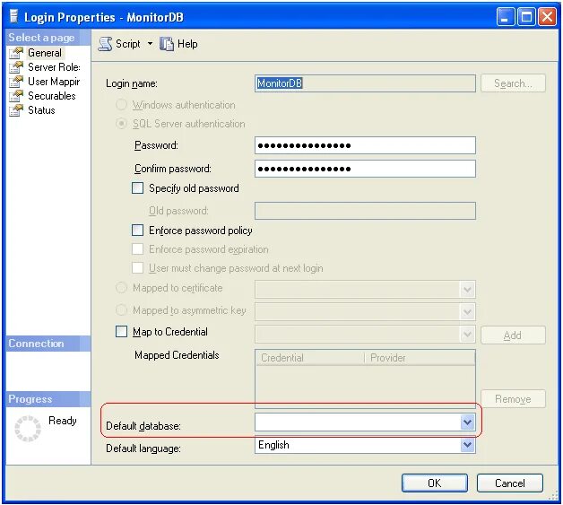 Default db user db
