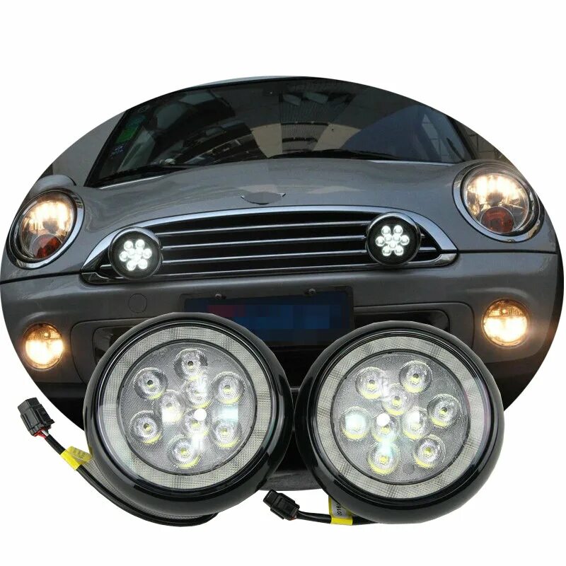 Led фары мини r56. Габаритные лампочки Mini Cooper r50. Mini Cooper r56 задние фары. Светодиодные ПТФ на мини Купер 2004. Фары mini cooper