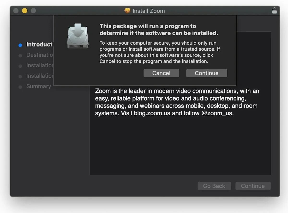 Install update package. Desktop app installer.