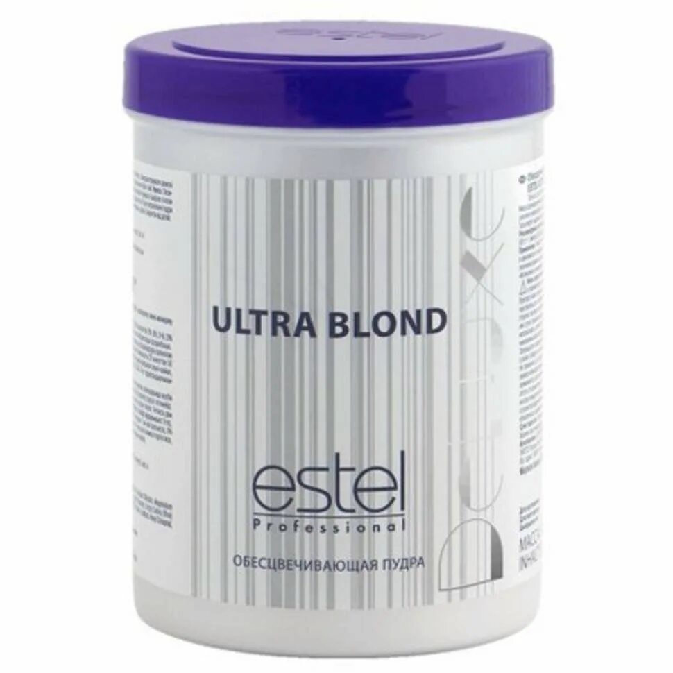 Пудра обесцвечивающая "Ultra blond de Luxe", 750 г.. Пудра "Ultra blond de Luxe" 750 г. Пудра обесцвечивающая "Ultra blond de Luxe", 30 г. Estel пудра для обесцвечивания Ultra blond.