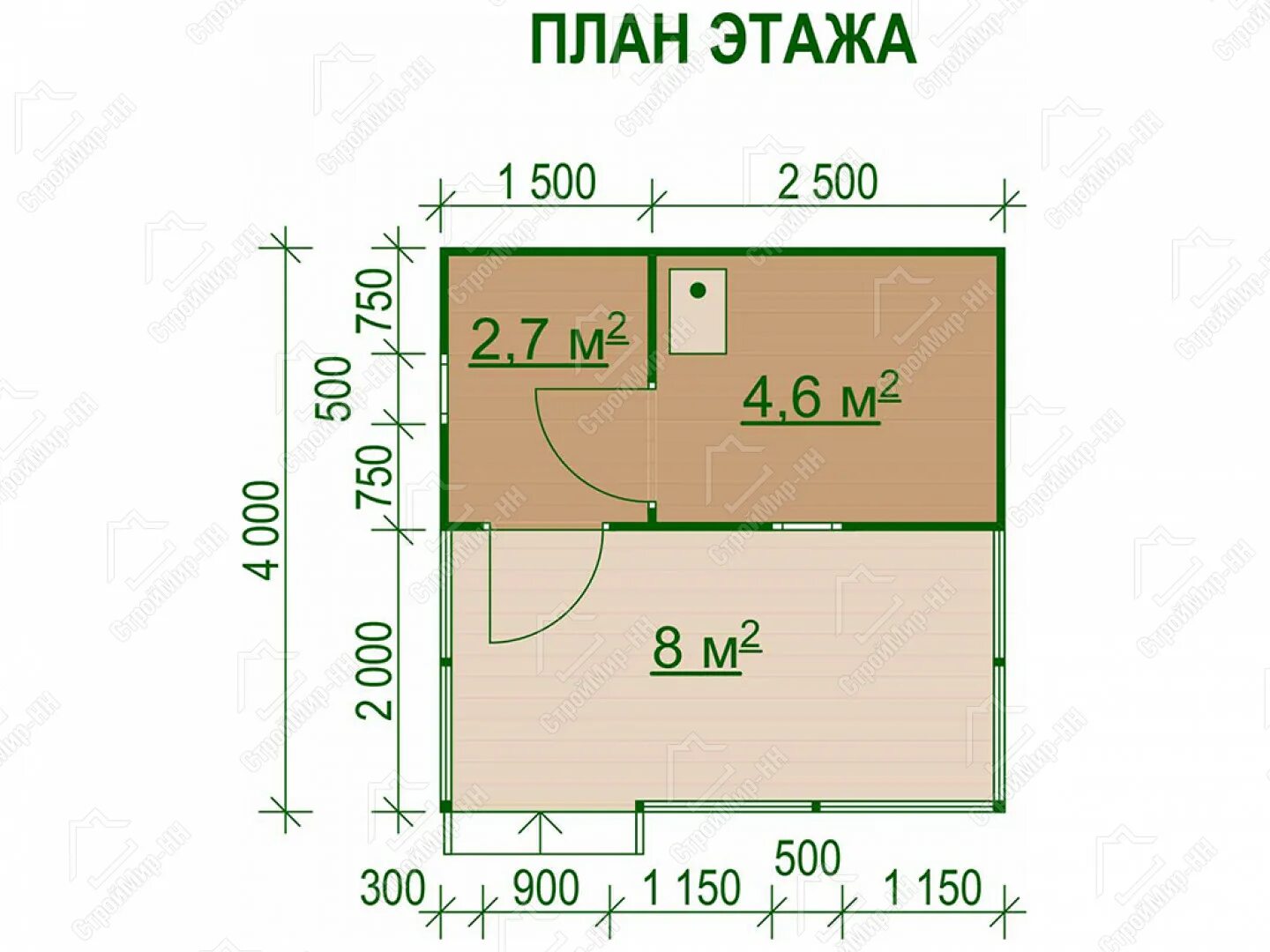 Чертежи каркасной бани 6х4