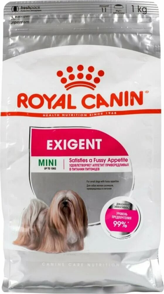 Royal canin 1 кг. Royal Canin Mini exigent. Мини Экзиджент.