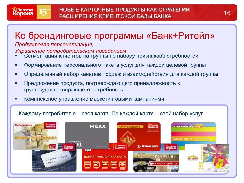 Золотая корона список банков в россии. Карточные продукты банка. Карта Золотая корона. Золотая корона транспортная карта. Расширение клиентской базы банка.