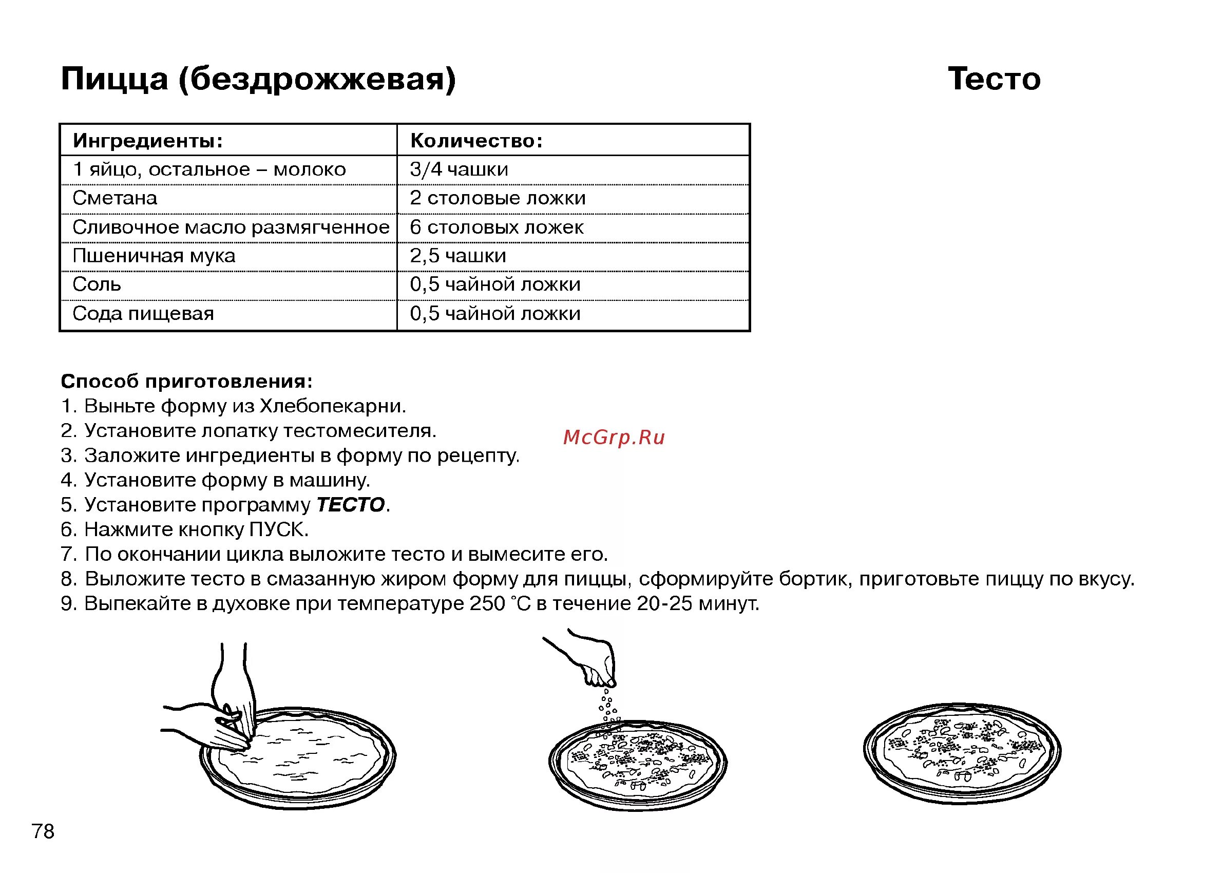 Тесто на пиццу без яиц на воде