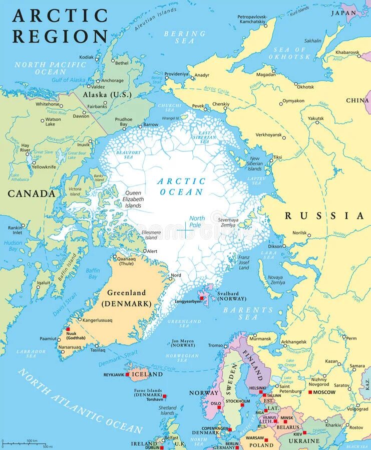 Арктика на карте. Политическая карта Арктики. Арктический регион. Найти на глобусе северный ледовитый океан