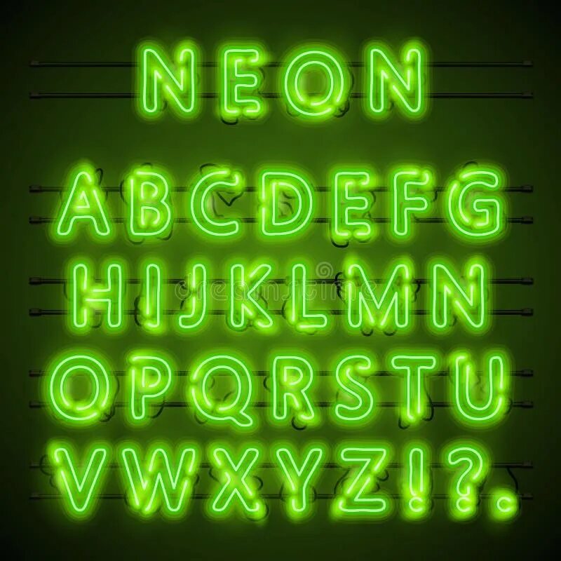 Шрифт неон. Зеленый шрифт. Зеленый неоновый шрифт. Шрифты неоновых ламп.