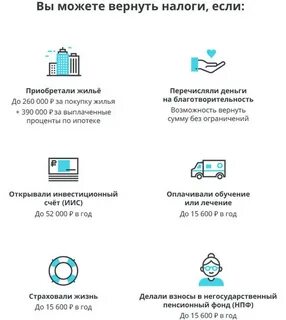 Возврат налогового вычета пришли