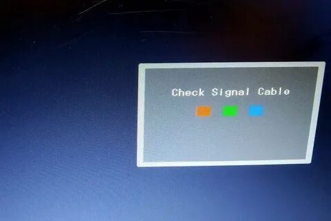 Пишет проверьте сигнал кабеля