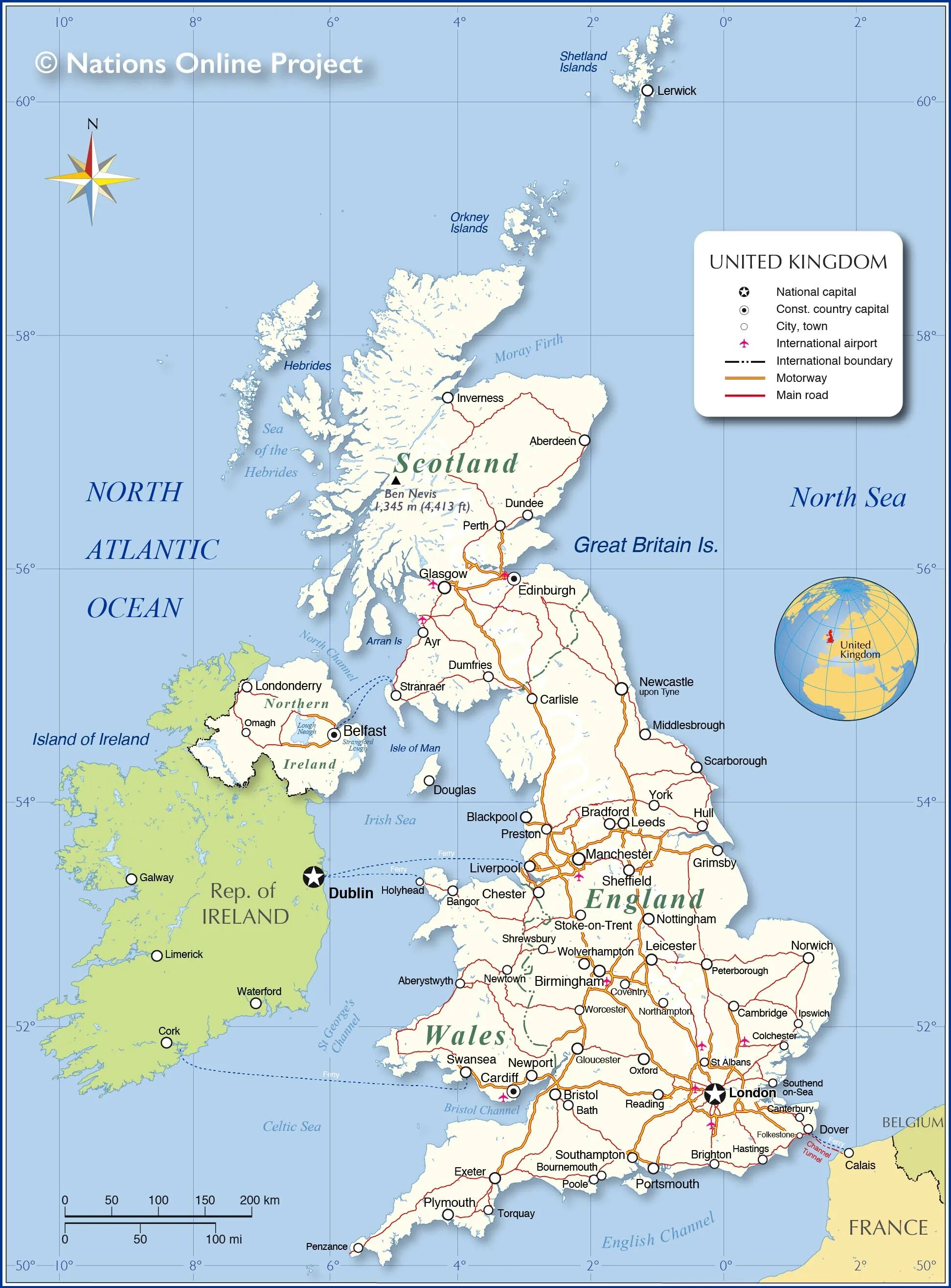 Seas of britain. The United Kingdom of great Britain карта. Карта соединённого королевства Великобритании и Северной Ирландии. Остров Ирландия и Великобритания на карте. Британские острова географическая карта.