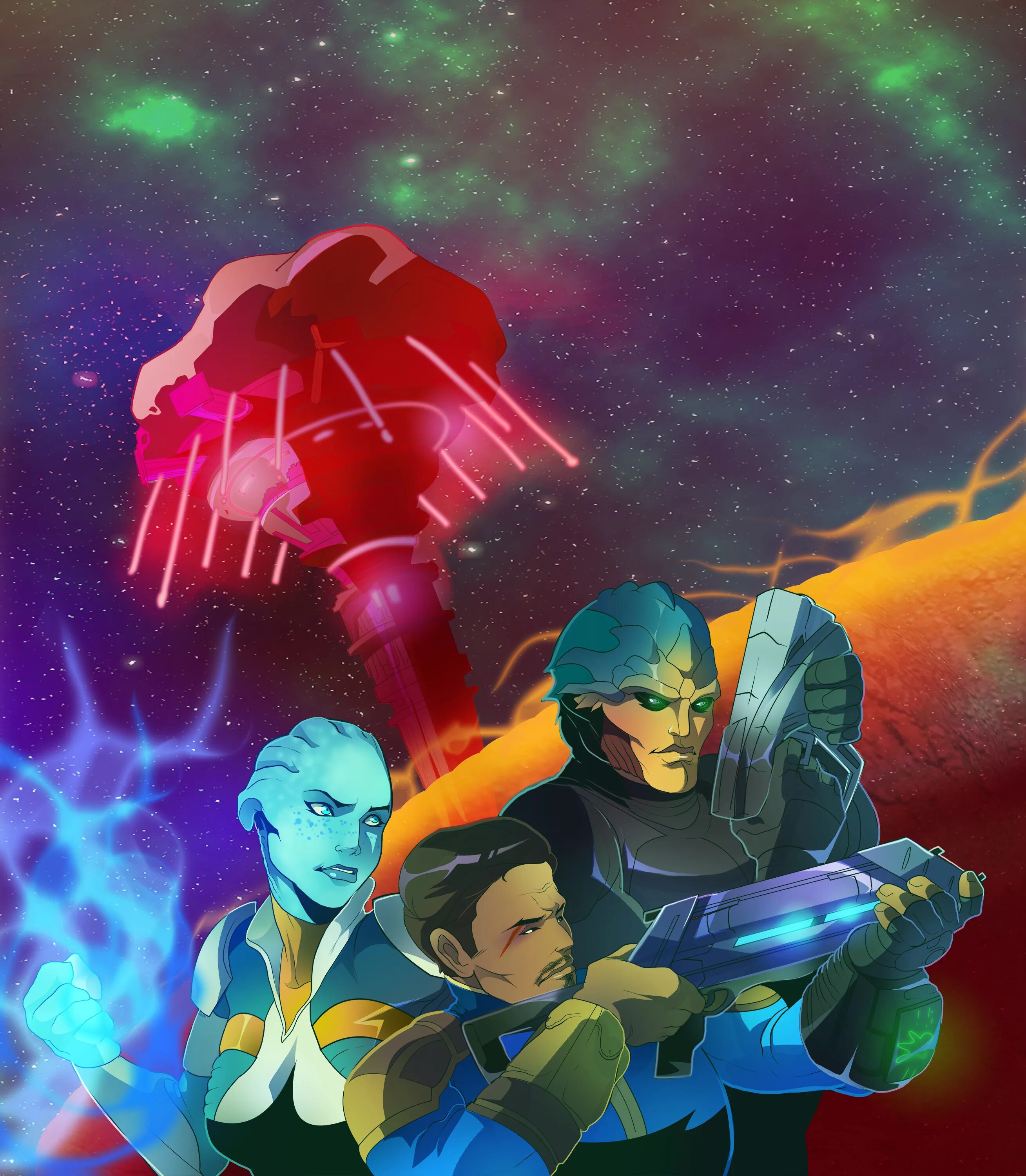 Crossover effect. Лиара и ферон. масс эффект ферон и лиара. ферон mass effect. mass effect crossover.