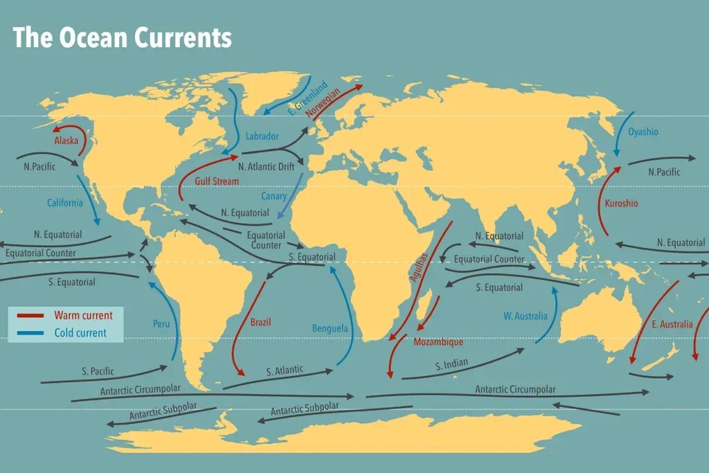 Морские течения действующие в тихом океане. Морские течения. Map Ocean currents. Канарское течение на карте. Гольфстрим на карте мирового океана.