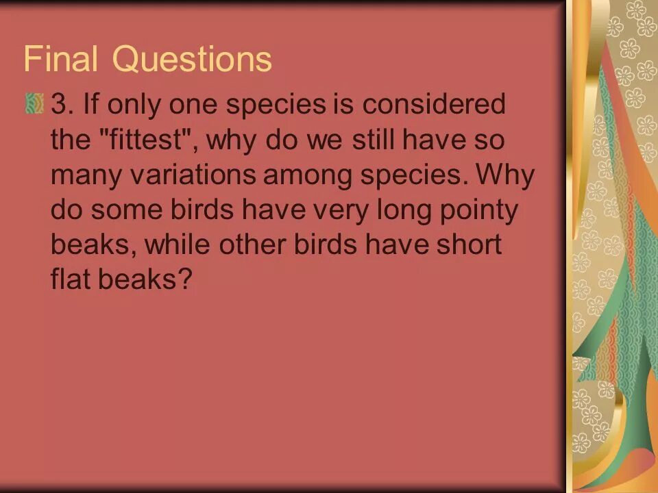 Final question