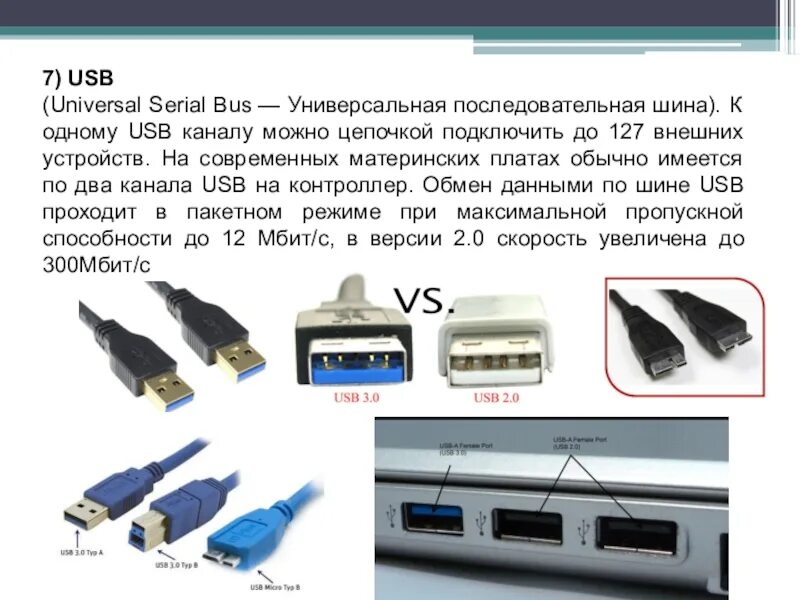 Как узнать какой usb порт на компьютере. Универсальная последовательная шина usb. разъемы usb (universal serial bus). • usb (universal serial bus шина. шина данных usb.