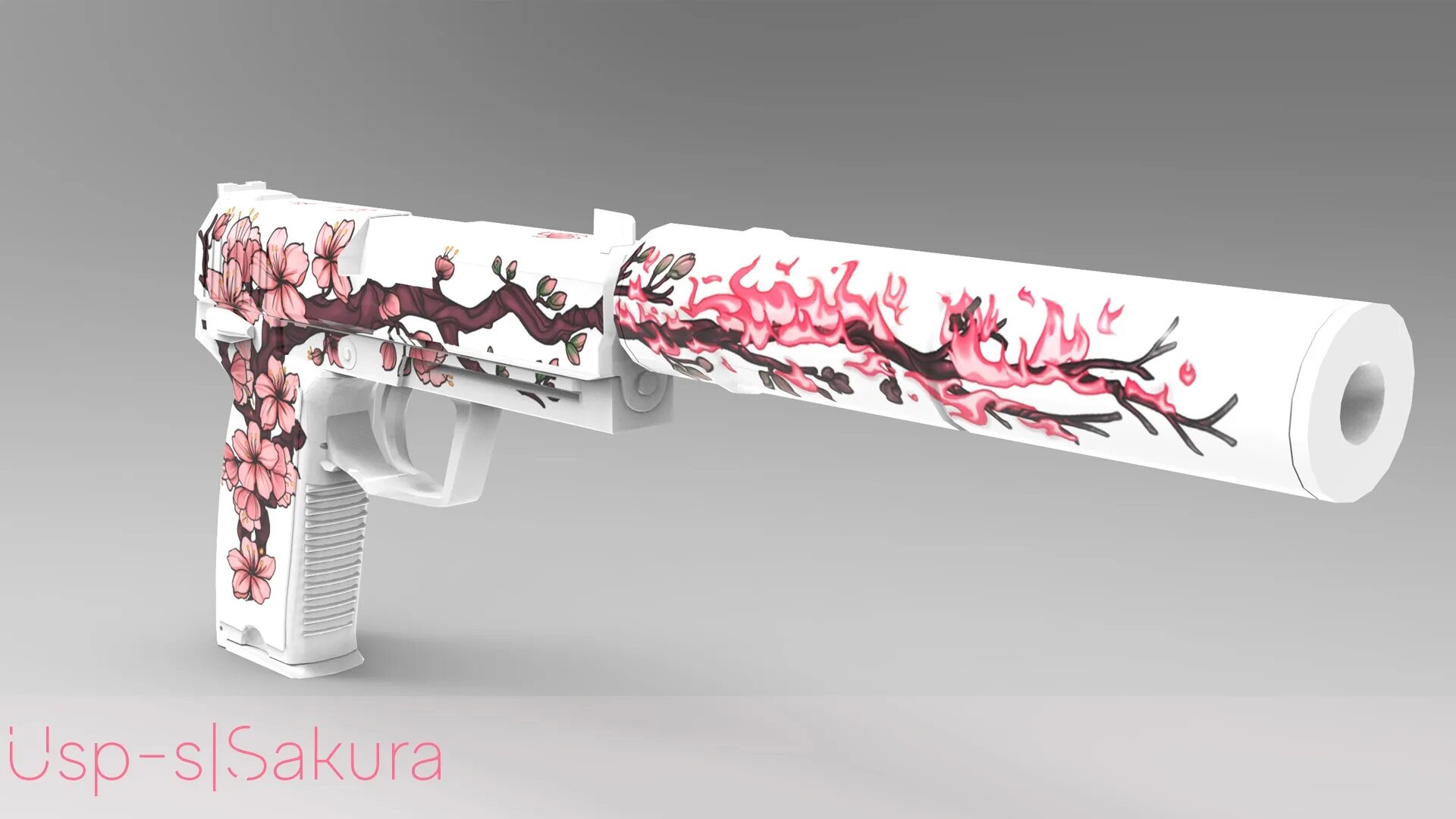 ЮСП Сакура. USP S Burning Sakura. CS go USP Сакура. Сакура скины КС го.