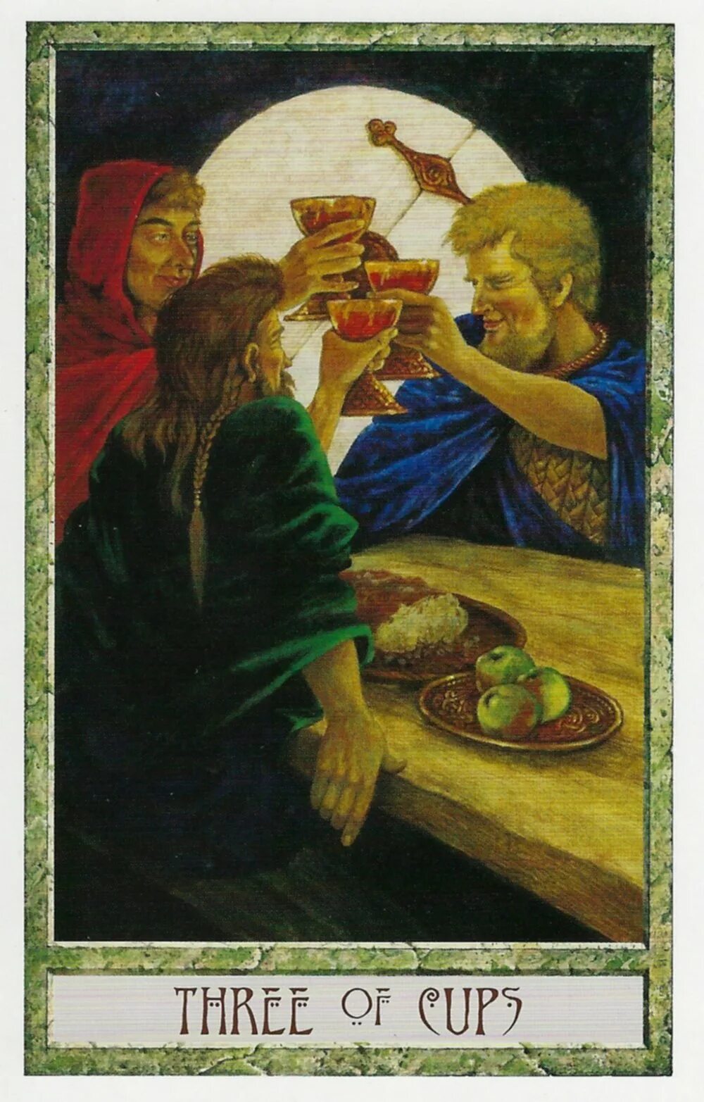 3 кубков любовь значение. Druidcraft tarot галерея. тройка чаш таро. карта таро тройка кубков. карты таро тройка чаш.