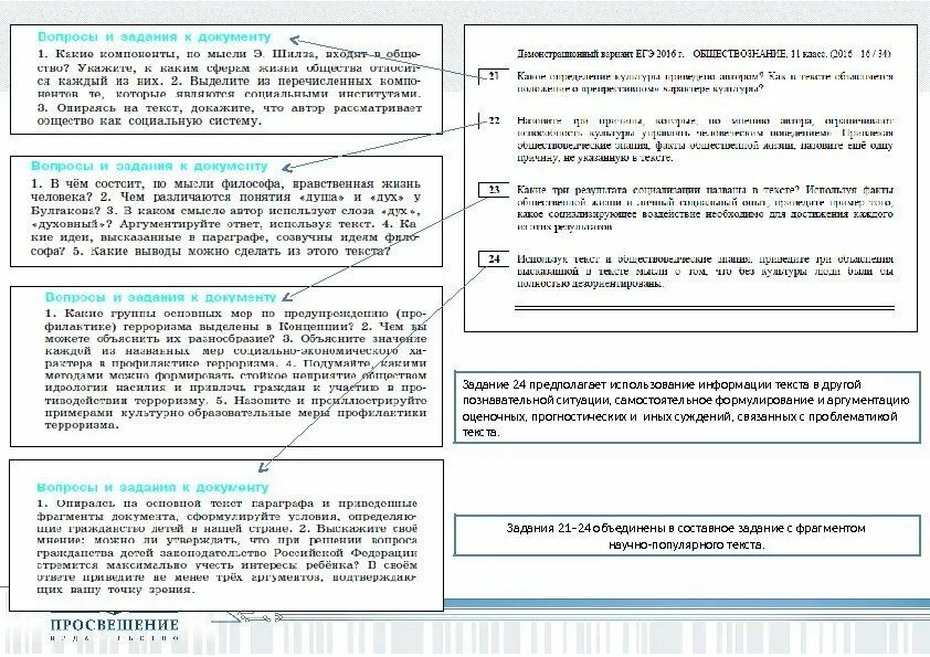 Задания по тексту обществознание егэ