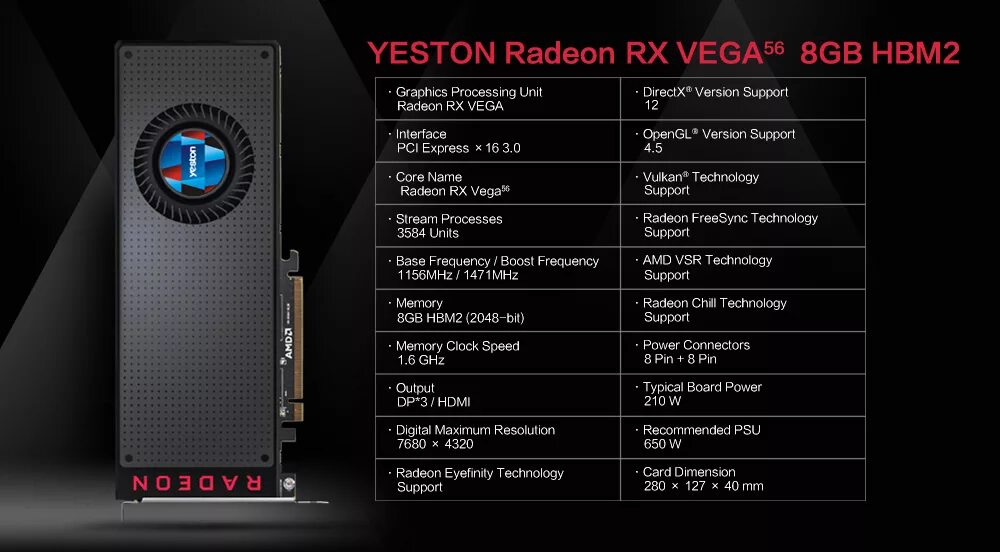 Radeon graphics 8. AMD Radeon RX Vega 8. Видеокарта AMD Radeon Vega 8 Graphics. Vega 56 Graphics Card. AMD Radeon RX Vega 8 характеристики.