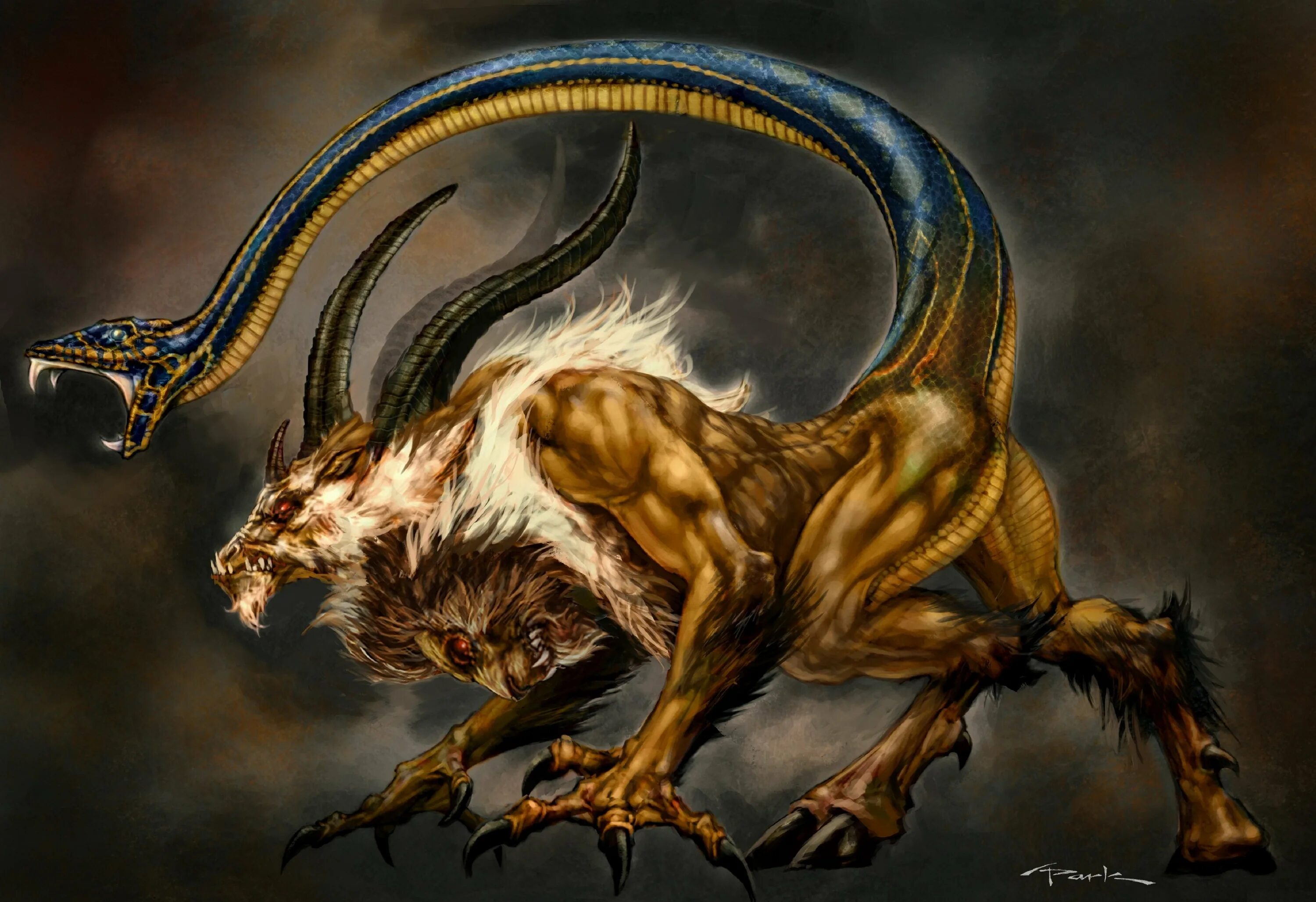 Гибрид демон. Шелхабирон демон Лев-змея. Химера Греческая мифология. Мифическое существо Химера. Химера древняя Греция.