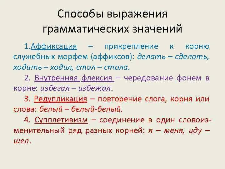 Значения слова способ. Способы выражения грамматических значений. Способы выражения грамматического значения слова. Способы выражения грамматических значений примеры. Грамматические способы выражения грамматических значений.