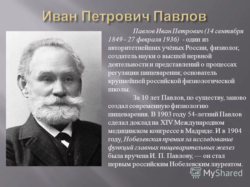 Известному русскому ученому физиологу павлову принадлежит