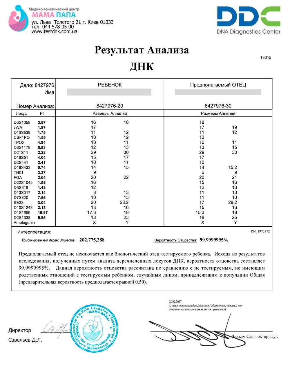 Как выглядит результат теста ДНК на отцовство. Тест ДНК на отцовство пример результата. Форма бланков теста ДНК на отцовство. ДНК тест на отцовство образец.