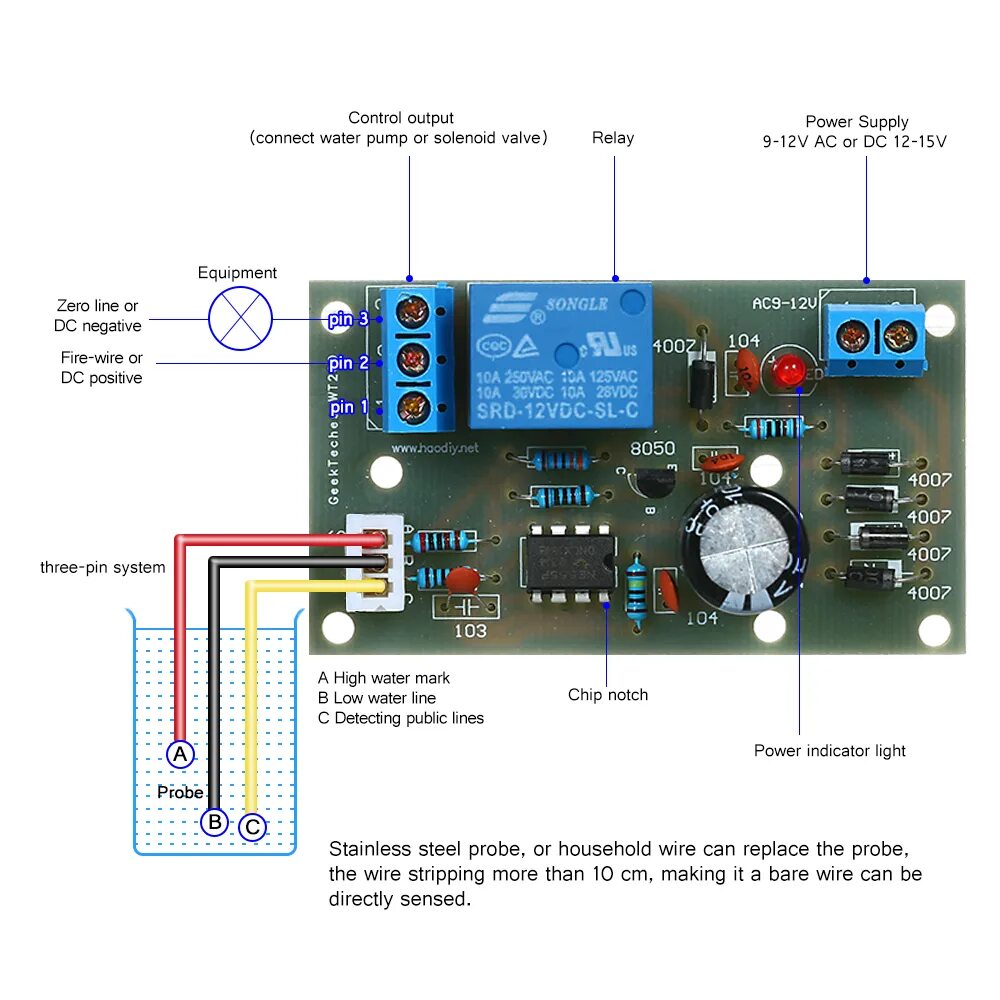 Модуль контроллер уровня жидкости 9-12v. Контроллер уровня жидкости wt100. Контроллер уровня жидкости схема подключения.