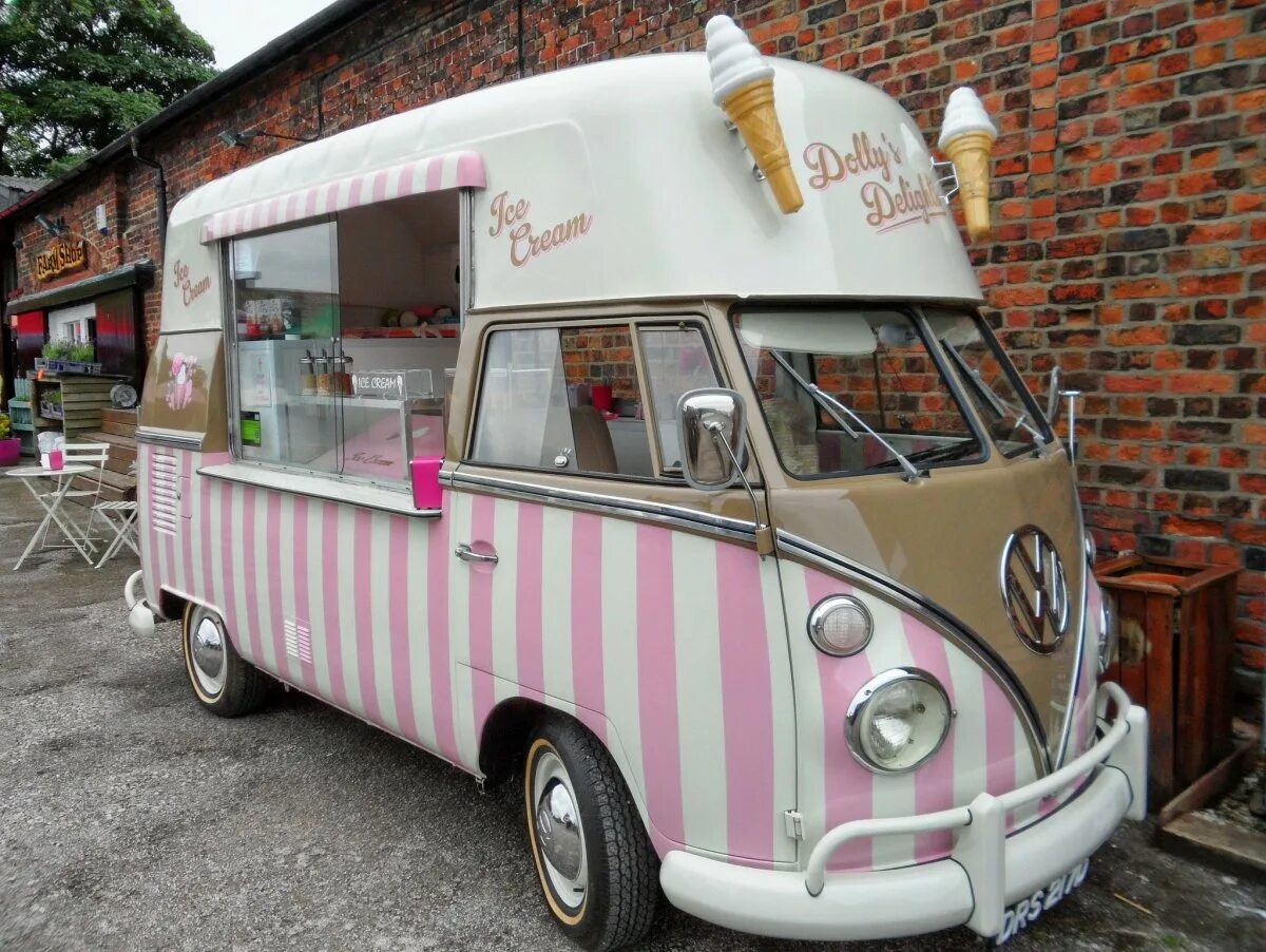 Фургончик Ice Cream. Фургон мороженщика айс Крим. Фургон мороженщика США. Фудтрак Volkswagen Type 2. 8 версию мороженщика