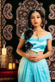Asiya Firdose in Princess Jasmine inspired costume - South Indian Actress.