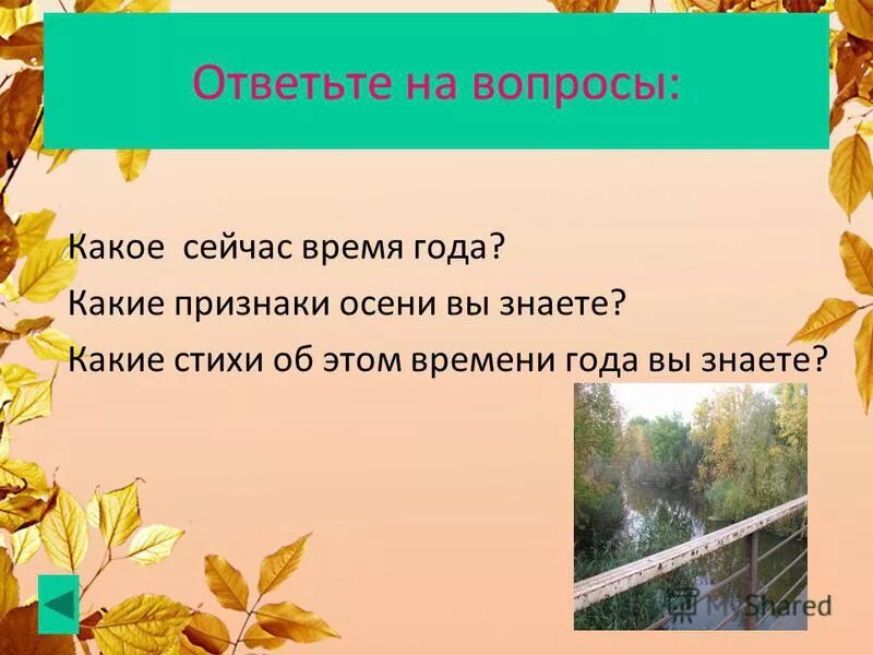 5 класс осень предложения