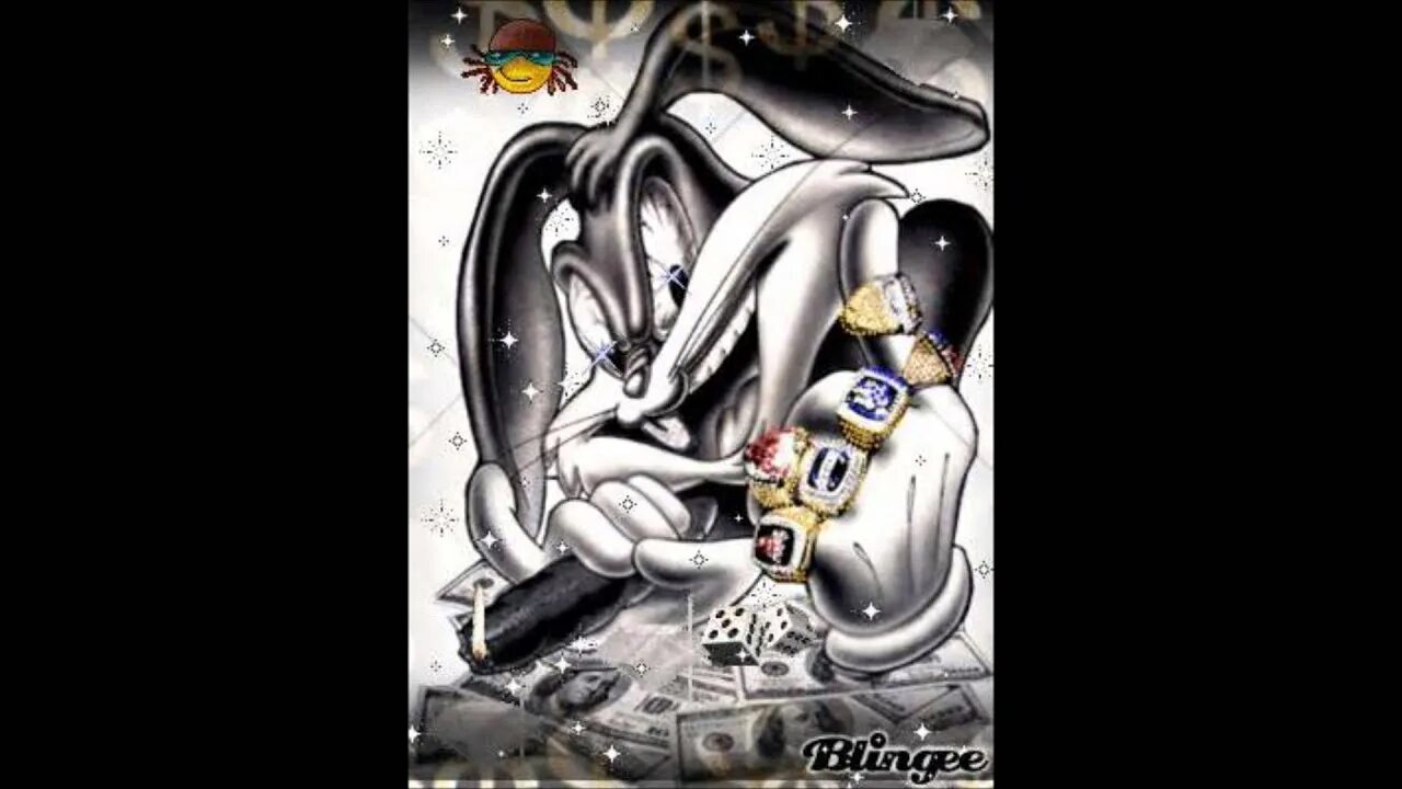 Looney tunes x x ray. Багз Банни гангста. Looney Tunes Hip Hop. Багз Банни тату с деньгами.