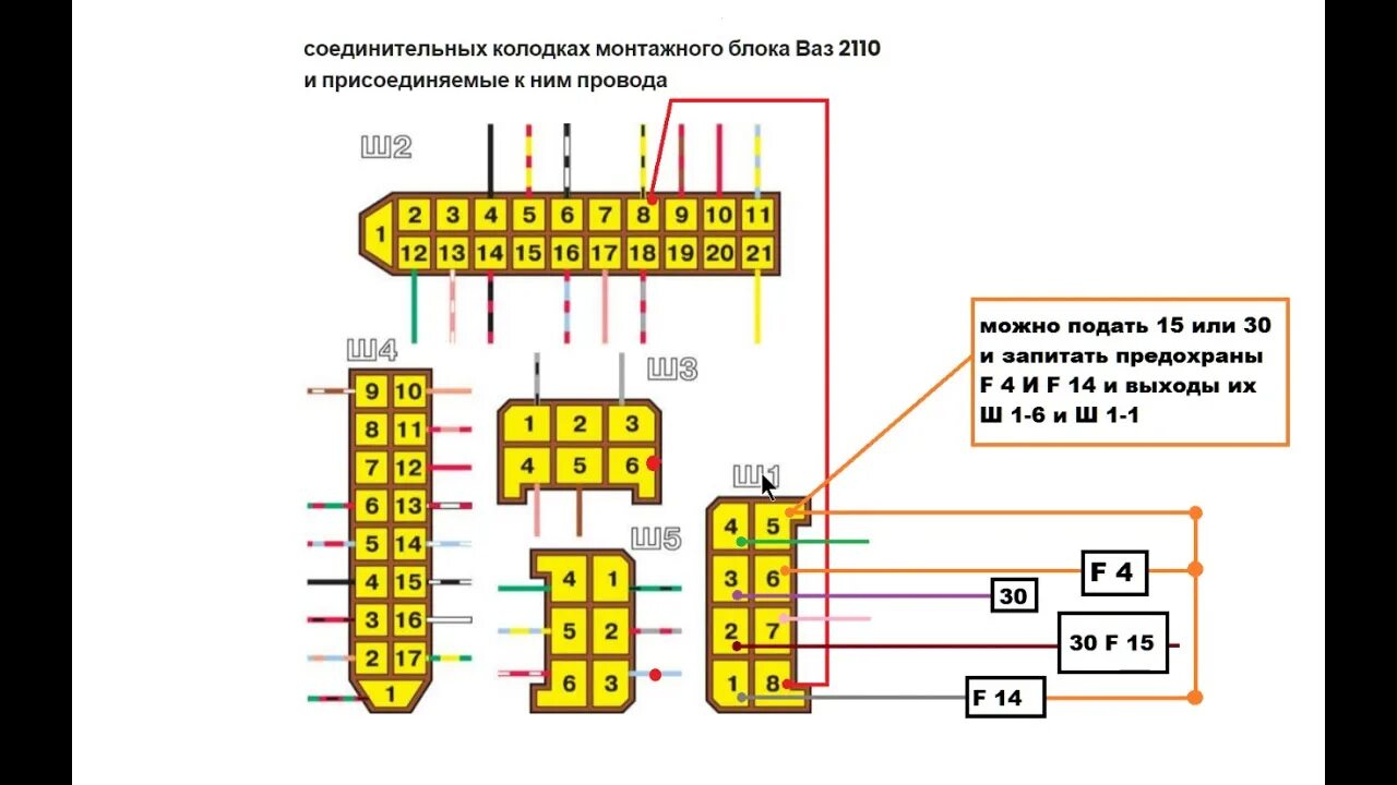 Схема предохранителей 2110 16. Электросхема монтажного блока ВАЗ 2110. Монтажный блок колодки ВАЗ 2110. Монтажный блок ВАЗ 2110 распиновка ш2. Монтажный блок ВАЗ 2110 схема проводки.