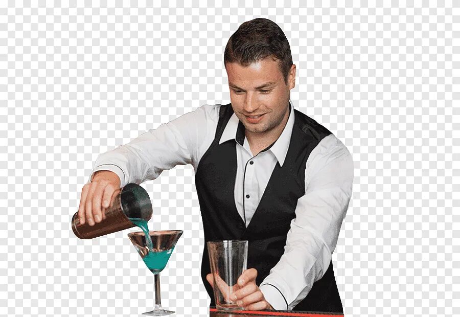 Бармен. Бармен на белом фоне. Официант бармен. Парень с коктейлем. Бармен наливай бокал вина