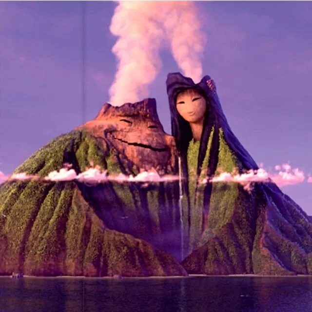 вулкан лава пиксар. вулкан пиксар. остров в виде женщины. вулкан из мультика лава. песня вулкана.