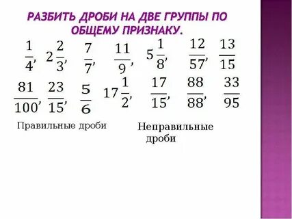Сокращенная правильная дробь