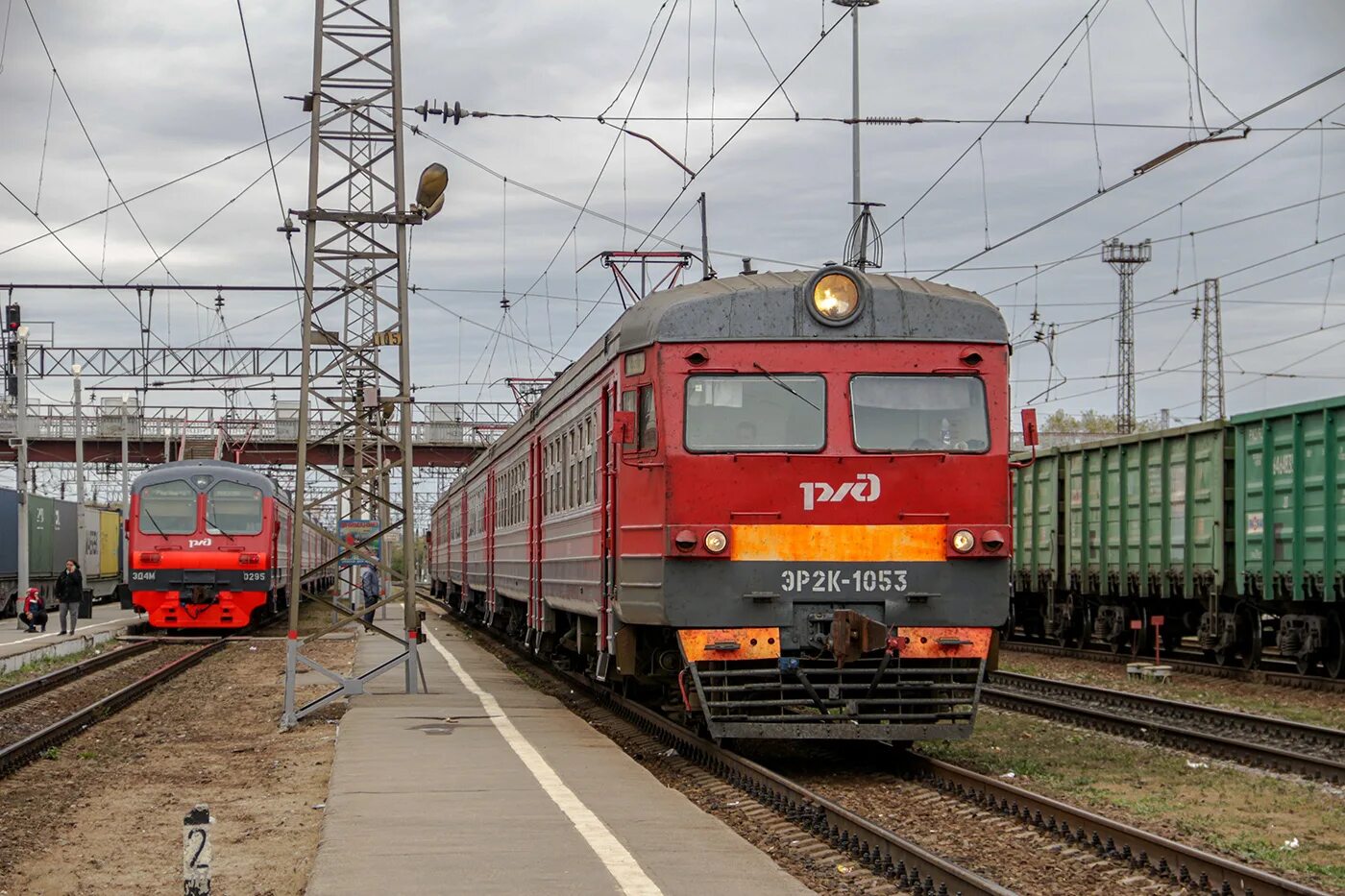 Движение поездов по станции рязань. Эр2к 1053. Эр2к 1053 Рязань 1. Электричка Рязань 1. Эр2 Узуново.