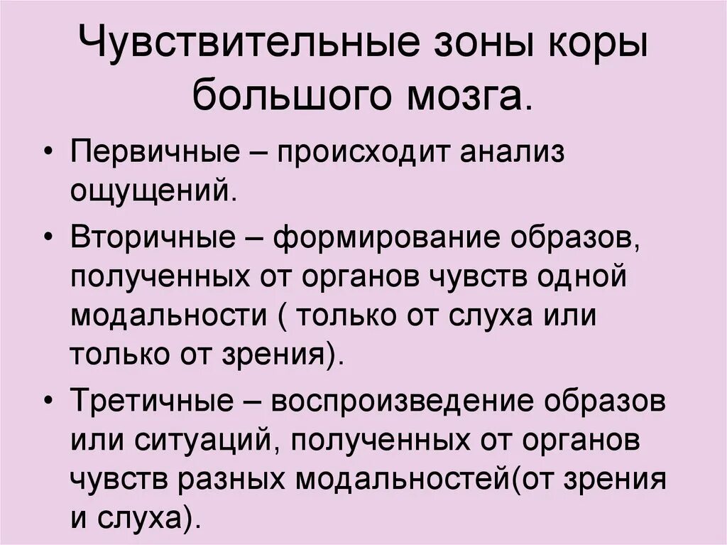 Чувствительные зоны коры большого мозга это. Вторичные зоны коры. Чувствительные зоны большого мозга первичные. Первичные зоны коры. Третичные поля мозга