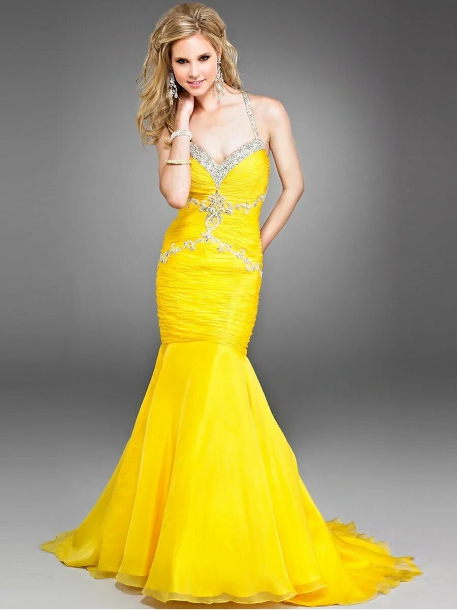 Желтое платье. Красивые платья. Желтое вечернее платье. Жёлтое платье для женщины. Желтая краса
