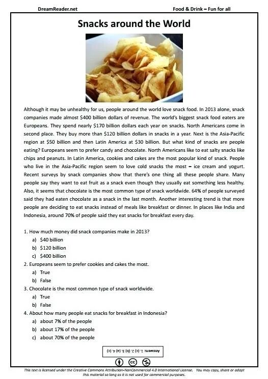 Text about food Intermediate. Food reading Worksheets. Texts about food for Elementary. Reading about food