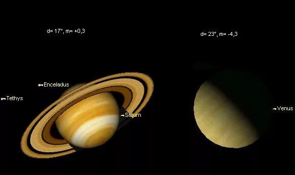 Как выглядит соединение Венеры и Сатурна.