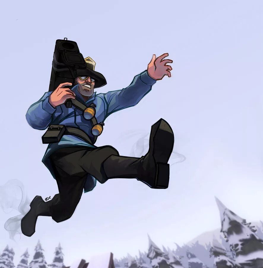 Rocket jump waltz. Рокет джамп tf2. Team Fortress 2 Rocket Jump. Tf2 Rocket Jumper. Team Fortress 2 солдат рокет джамп.