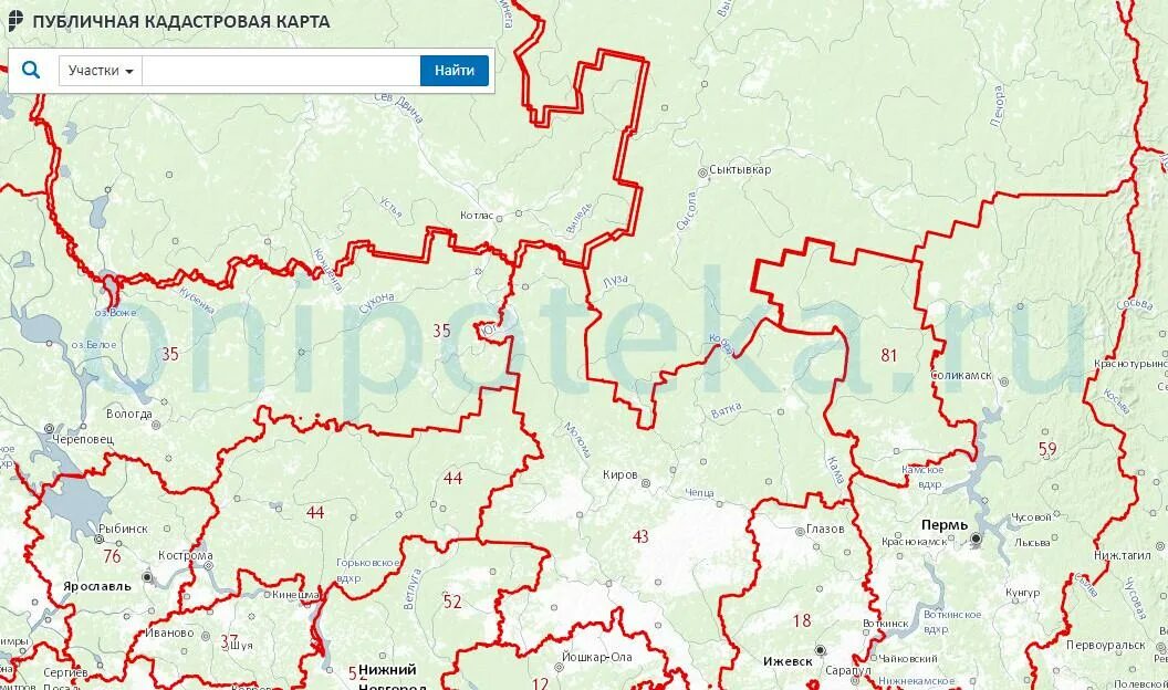 Кадастровая карта уральский