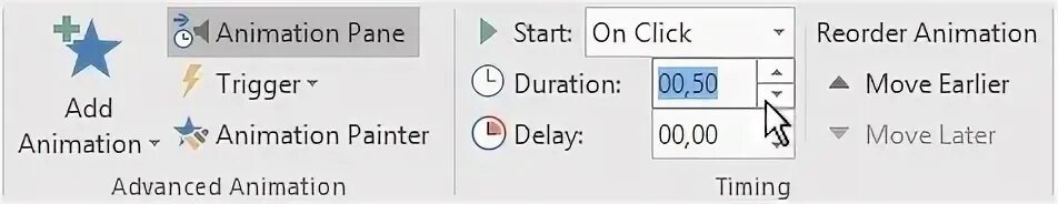Animation timing