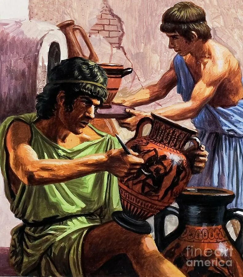 гончарная мастерская в древней греции. ремесла афин. крестьяне ремесленники древней греции. ремесло в древней греции. ремесло в древнем риме.