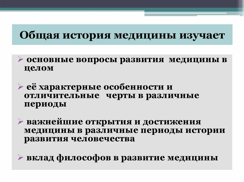 Развитие медицины примеры. Общая история медицины. Общая история медицины изучает. Общая и частная история медицины. Цели и задачи изучения истории медицины.