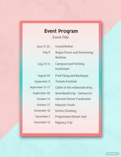 Event program