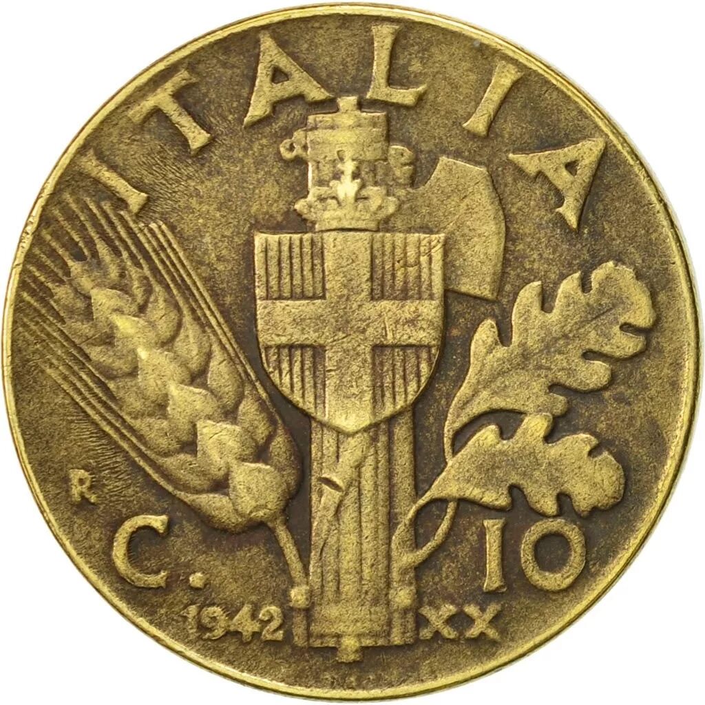 Италия 1939 год. Италия 20 чентезимо 1939. 10 Чентезимо 1939 Италия. Италия 10 чентезимо 1943 год. Монеты Италии 1939.